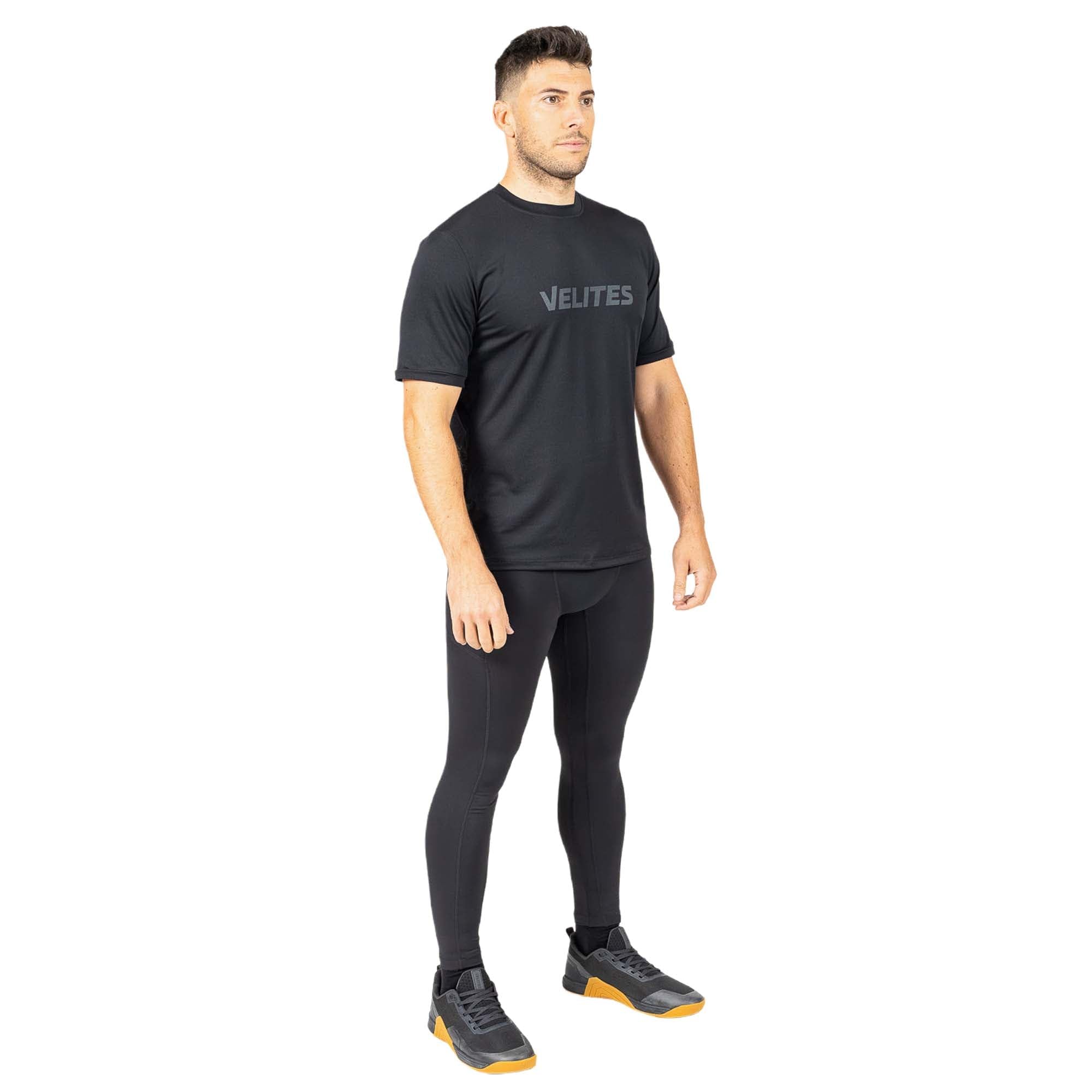 Velites - Męskie legginsy sportowe Holo Oficjalne gry Crossfit Games - Wysoka kompresja projekt techniczny