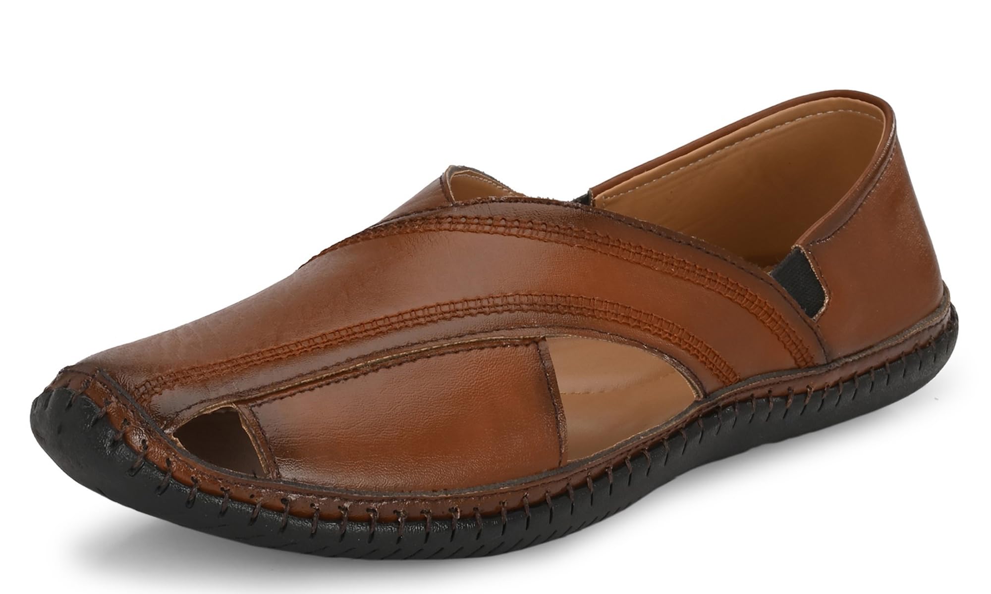 Karaddi Hand Stitched Mens Loafer 5079 Back Open Shoes for Men Casual Loafer Half Shoes for Men Suj Boy Nagra Slip On Shoes for Men Tan 7 UK/Ind (B0BFWCRM38) Amazon Price History, Amazon Price Tracker