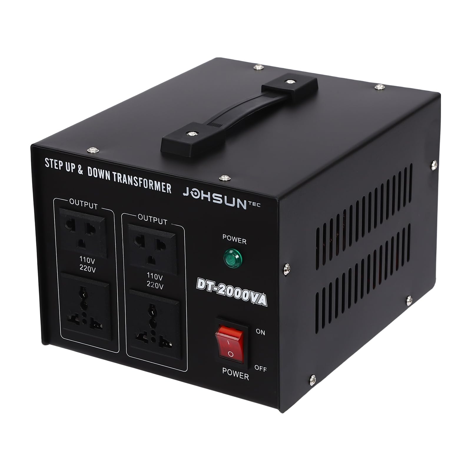 Trasformatore di tensione da 2000 W, conversione bidirezionale, diverse modalità di uscita con maniglia, tensione di uscita di ingresso 220 V/110 V, utilizzato per elettrodomestici