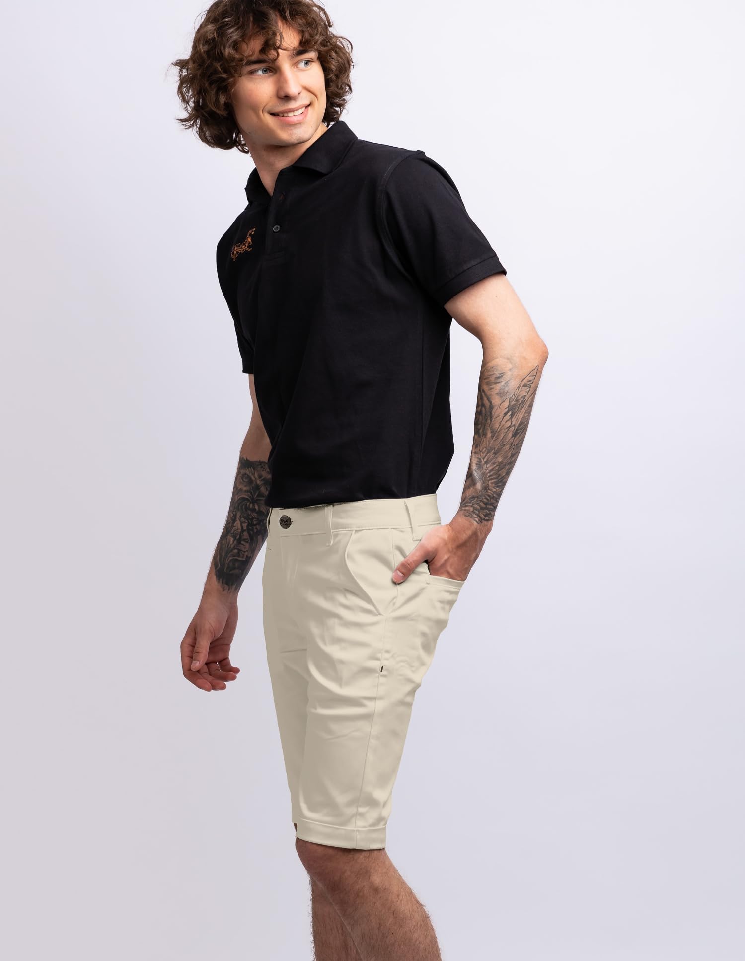 strongAnt Chino Shorts Herren Power Stretch Slim Fit. Bermuda Kurze Hose Sommer Baumwolle. Chinoshorts Weiss Schwarz Grau Dunkelblau