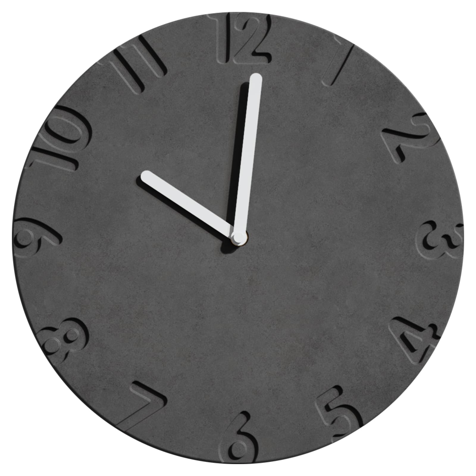TAHITICA Concrete Wall Clock, Quiet, Simple, Modern, Nordic 11.8 inches (30 cm), Stylish, Wall Clock, Room Decoration, Continuous Second Hand, Living Room, Interior Decoration, Housewarming : Home & K