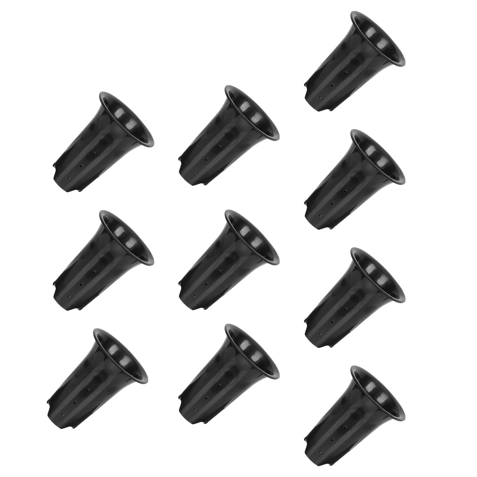 Uonlytech 10pcs Pots à Orchidées en Plastique Noir Respirant, Résistant la Déformation, Design Simple, pour Plantes D'intérieur et Jardin
