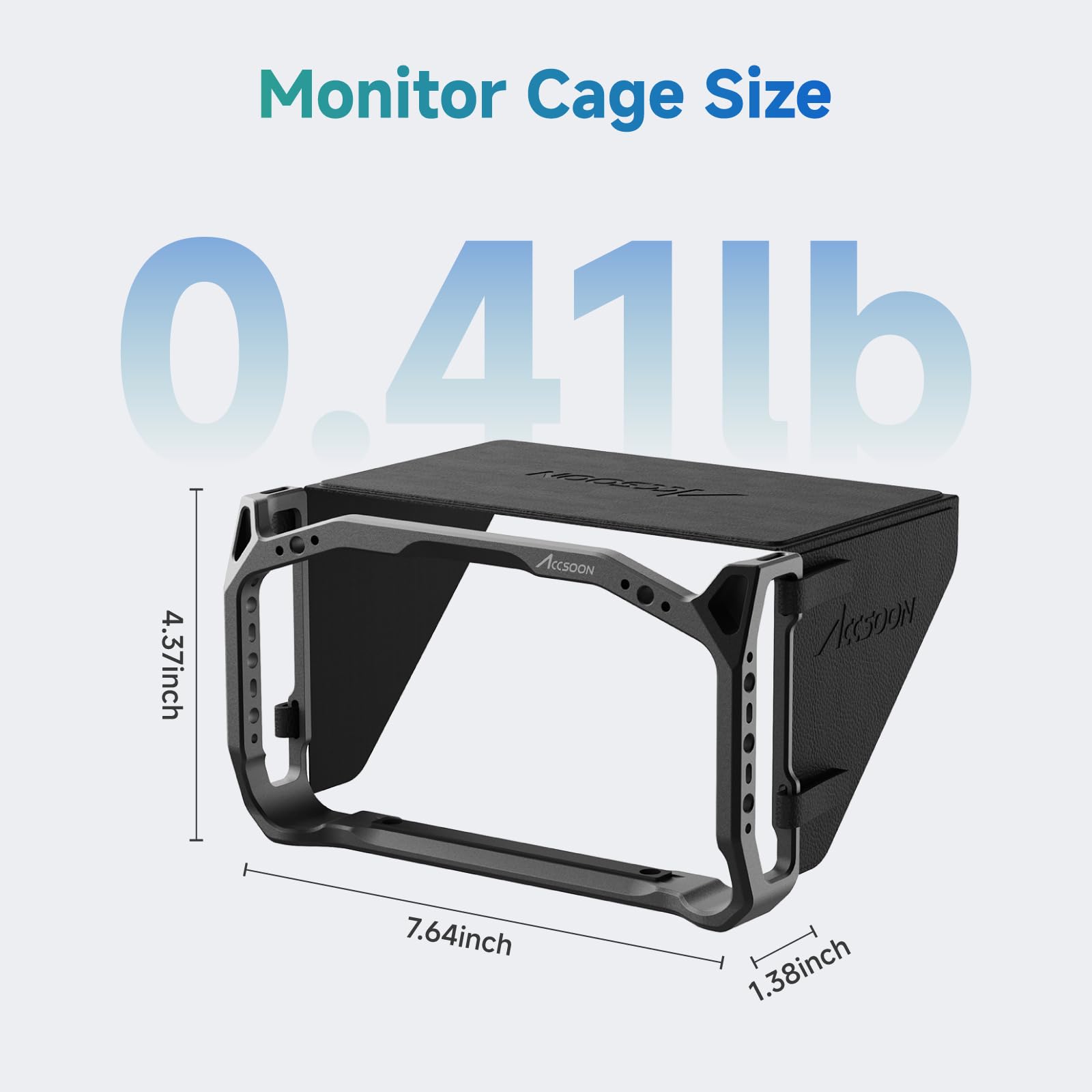Accsoon CineView M7/M7 Pro 7" Caméra de champ Cage et pare-soleil 2 en 1 pour moniteur émetteur vidéo sans fil CineView M7 Pro, 1 pièce