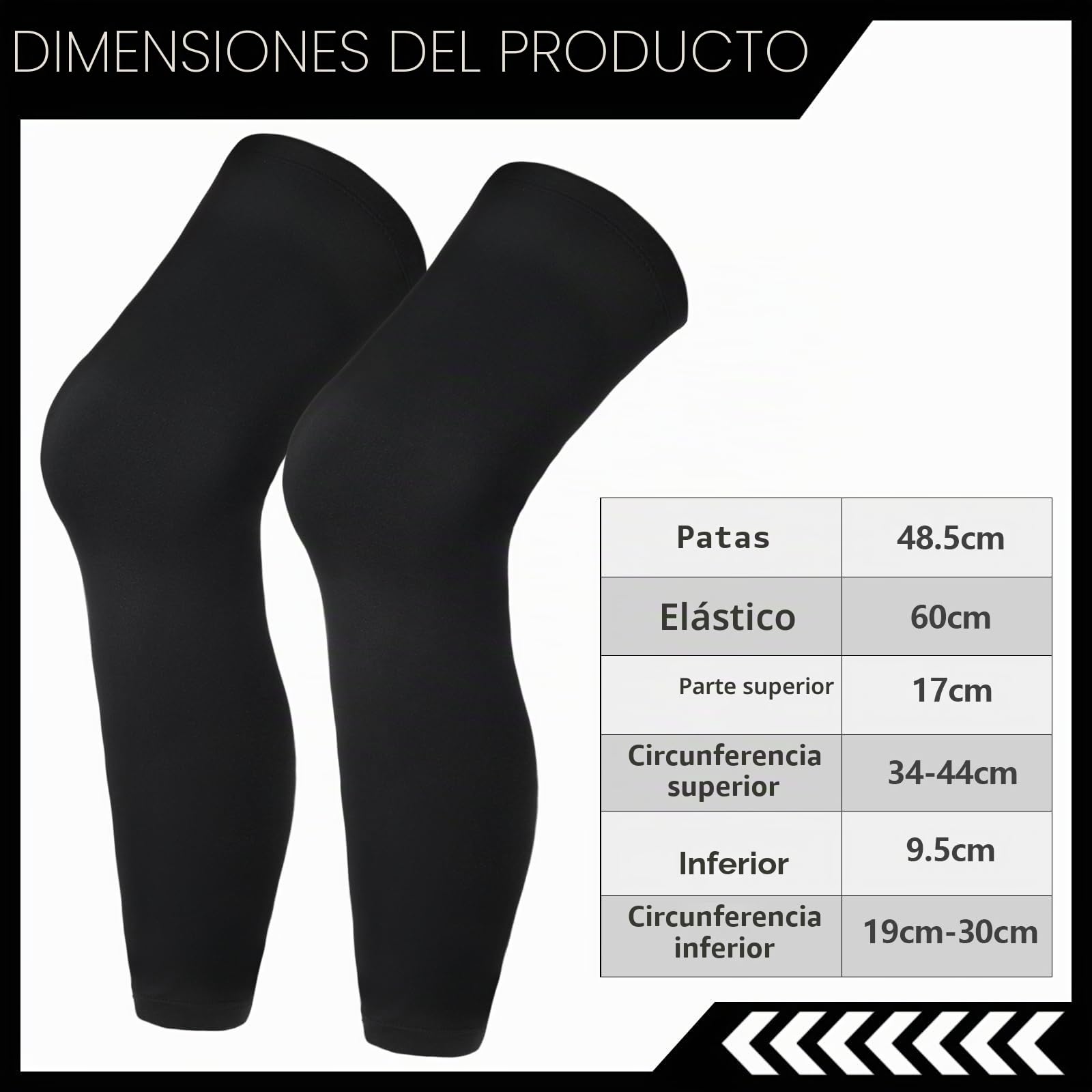 1 par de puños de compresión para las piernas, protección solar UV de verano, tobilleras largas de compresión para ciclismo, correr, baloncesto, hombres y mujeres