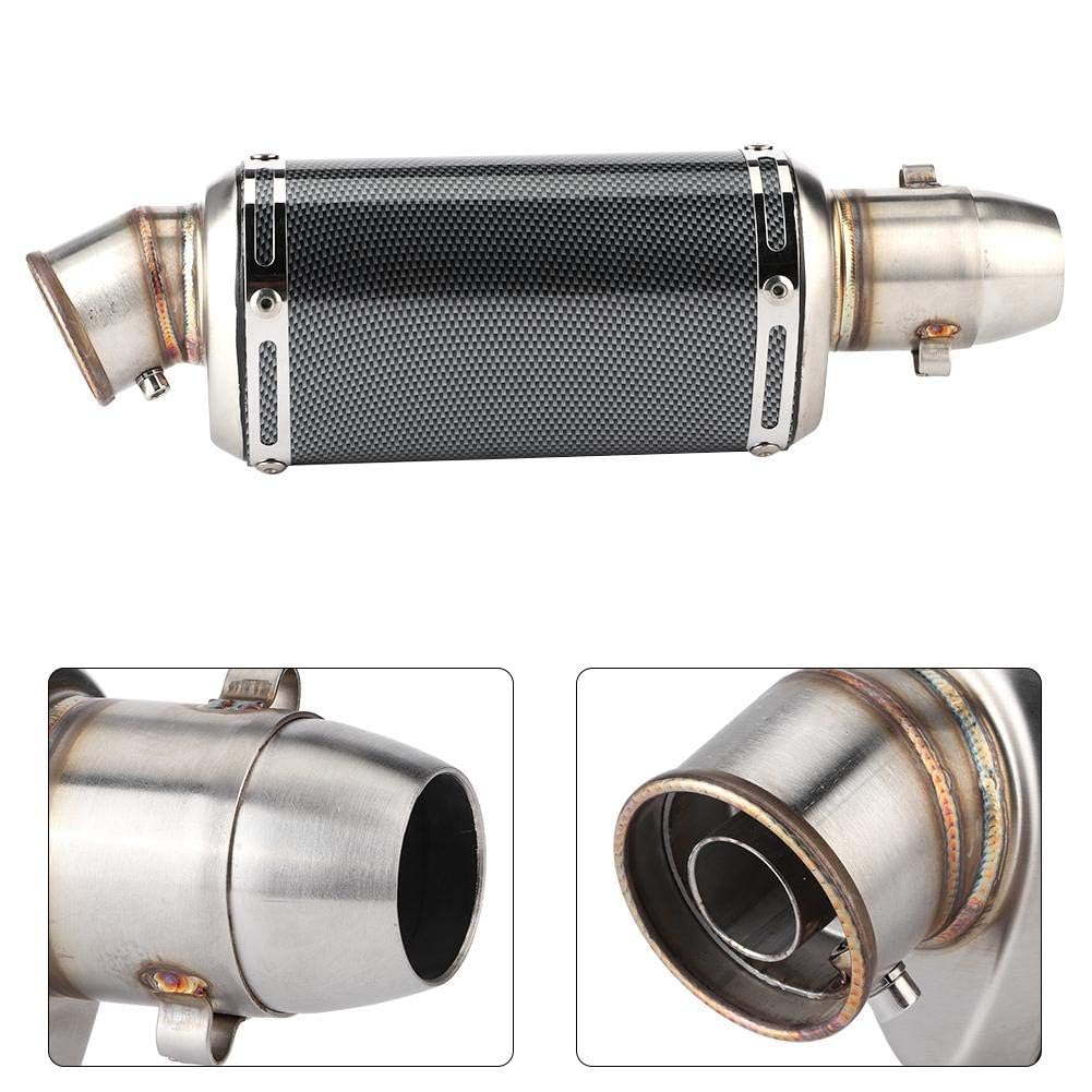 Motorfiets Uitlaatpijp Uitlaat 51mm 2-Mouth Universele Driehoek Motorbike Gemodificeerde Tail Tip Onderdelen Rvs DB Killer Uitlaat Refit Voor Dirt Street Bike Scooter ATV (Silver