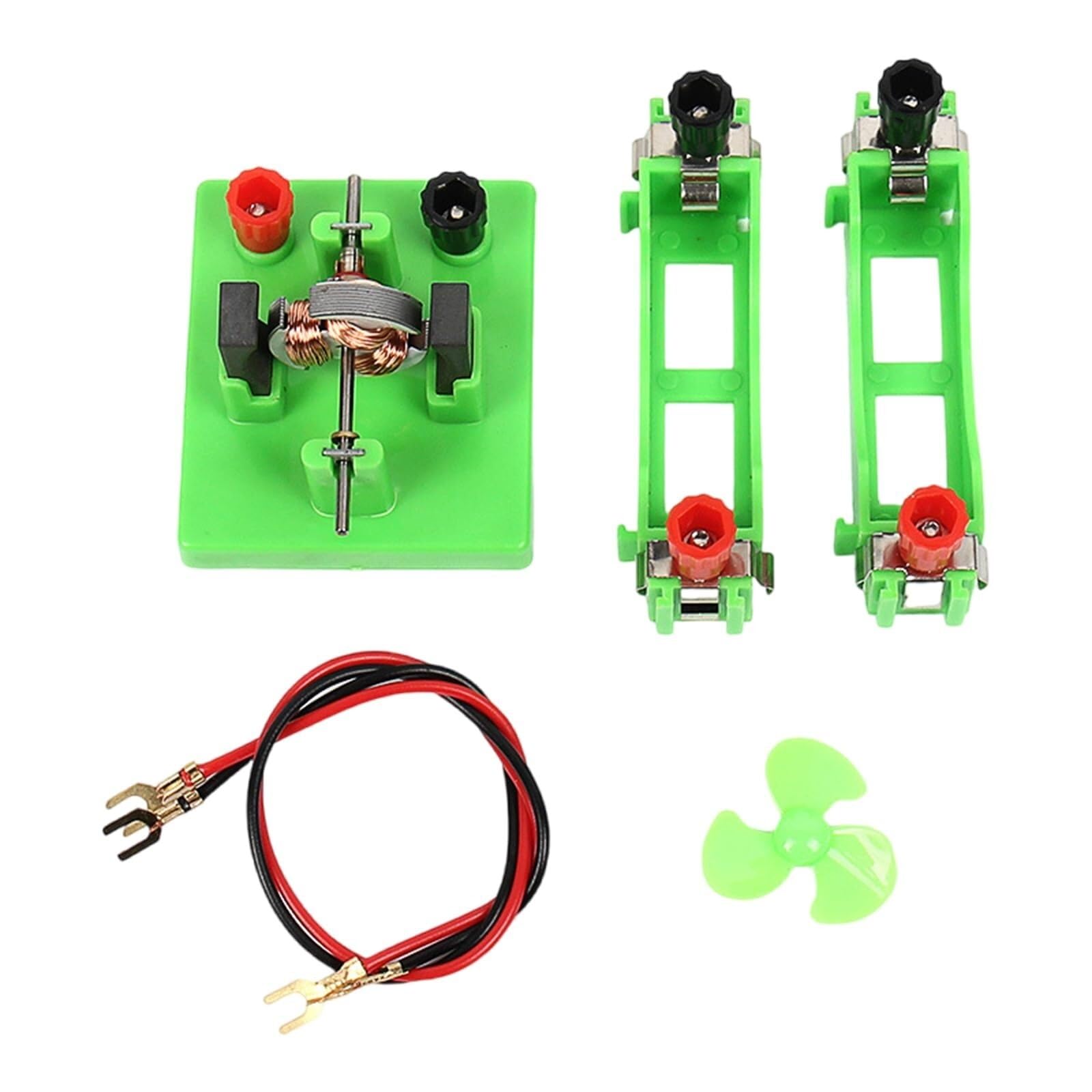 Physik-Experimentiermotor mit abnehmbarem Lüfter. Elektromagnetische Experimentierkomponenten für den Physikunterricht zur Demonstration