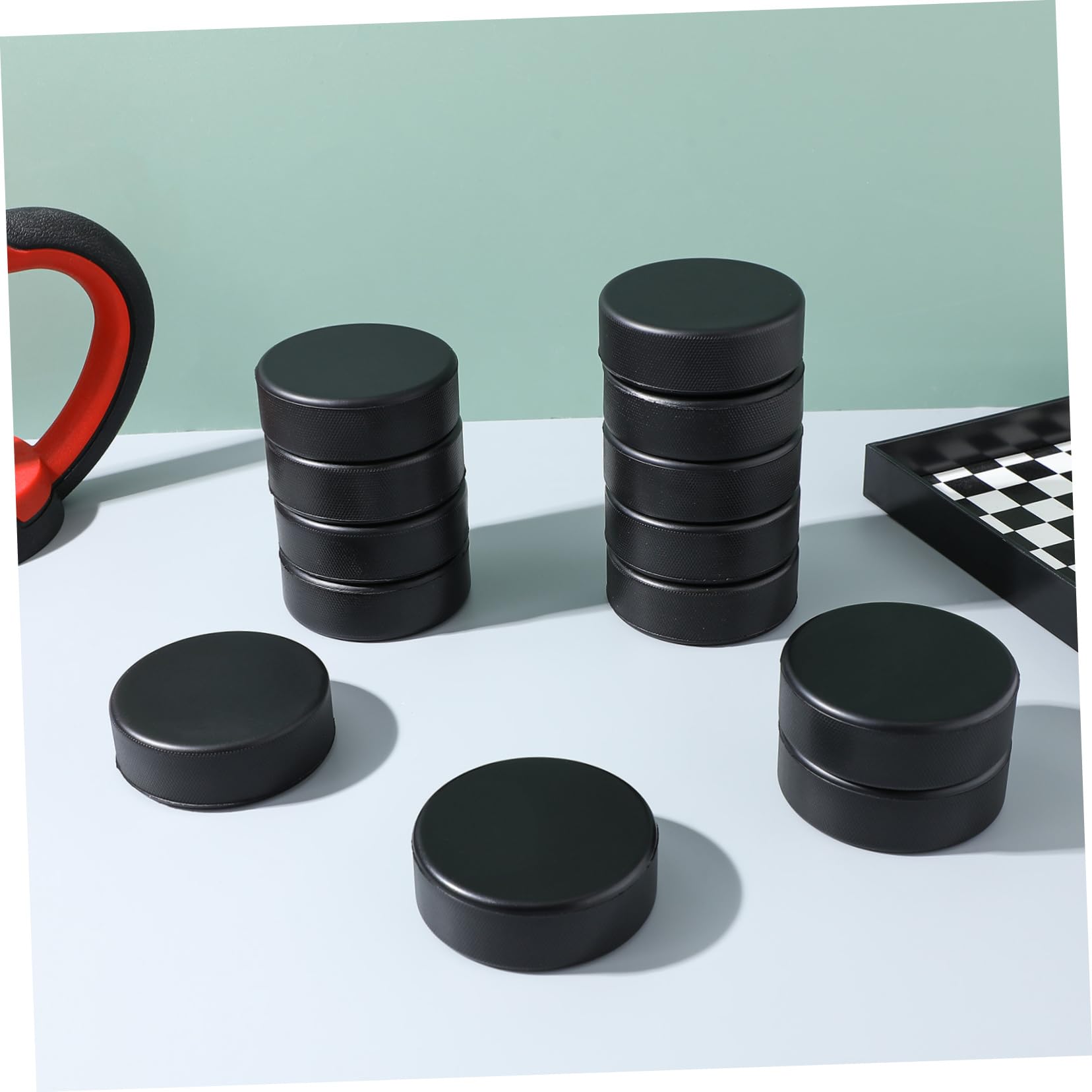 Palet Pièces De Hockey Sportif De Rondelle De Hockey Rondelle De Hockey sur Air Hockey sur Rondelles Orange Rondelles De Hockey pour Enfants Black Unité Centrale