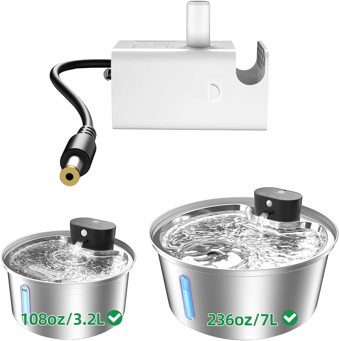 Bomba de Agua para Fuente de Gato PF03 1 Paquete