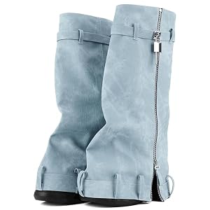 Womens Fold Over Knee High Boots Platform Wedge Chunky Low Heel Slouch Boots Comfort Slip On Padlock Round