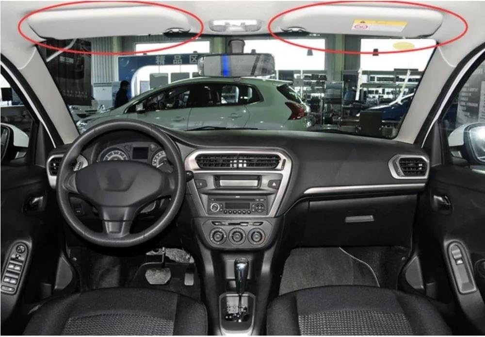 Coche Sun Shade Visera Interior con Espejo, Conjunto de Visera Frontal para Peugeot 301 para Citroen C2, C3 para Elysee 2014-2017 Parasol Ventana Coche(Right Side)