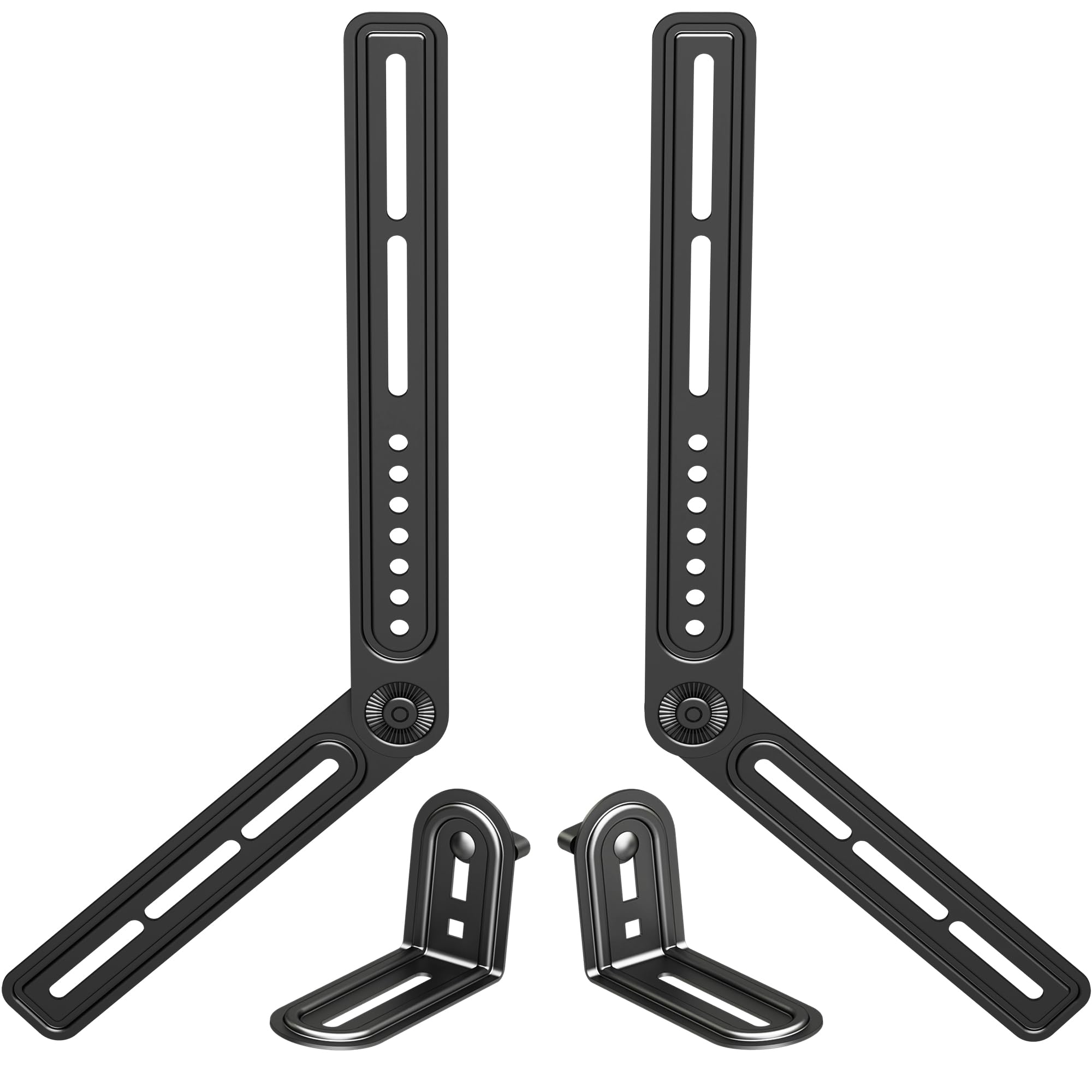 Photo 1 of XINLEI Universal Sound Bar Mounts with Detachable Long Extension Plates Fits Most 23 to 65 Inch TVs Soundbar TV Mount Bracket Above or Under TV, up to 22 lbs SBR303