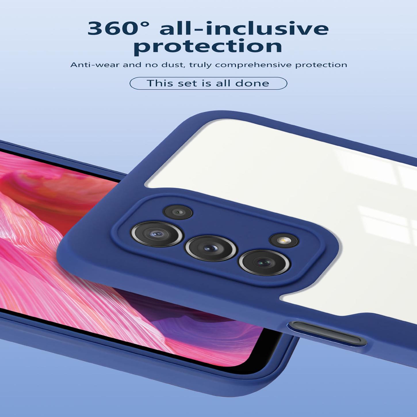 Hülle Für Oppo A94 5G – 360° Ganzkörper-Schutz Mit Displayschutzfolie, Transparent & Stoßfest