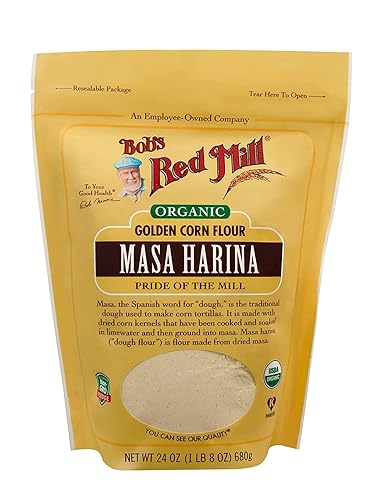 Bob's Red Mill Harina de maíz orgánica Masa Harina, 24 onzas (paquete de 2)