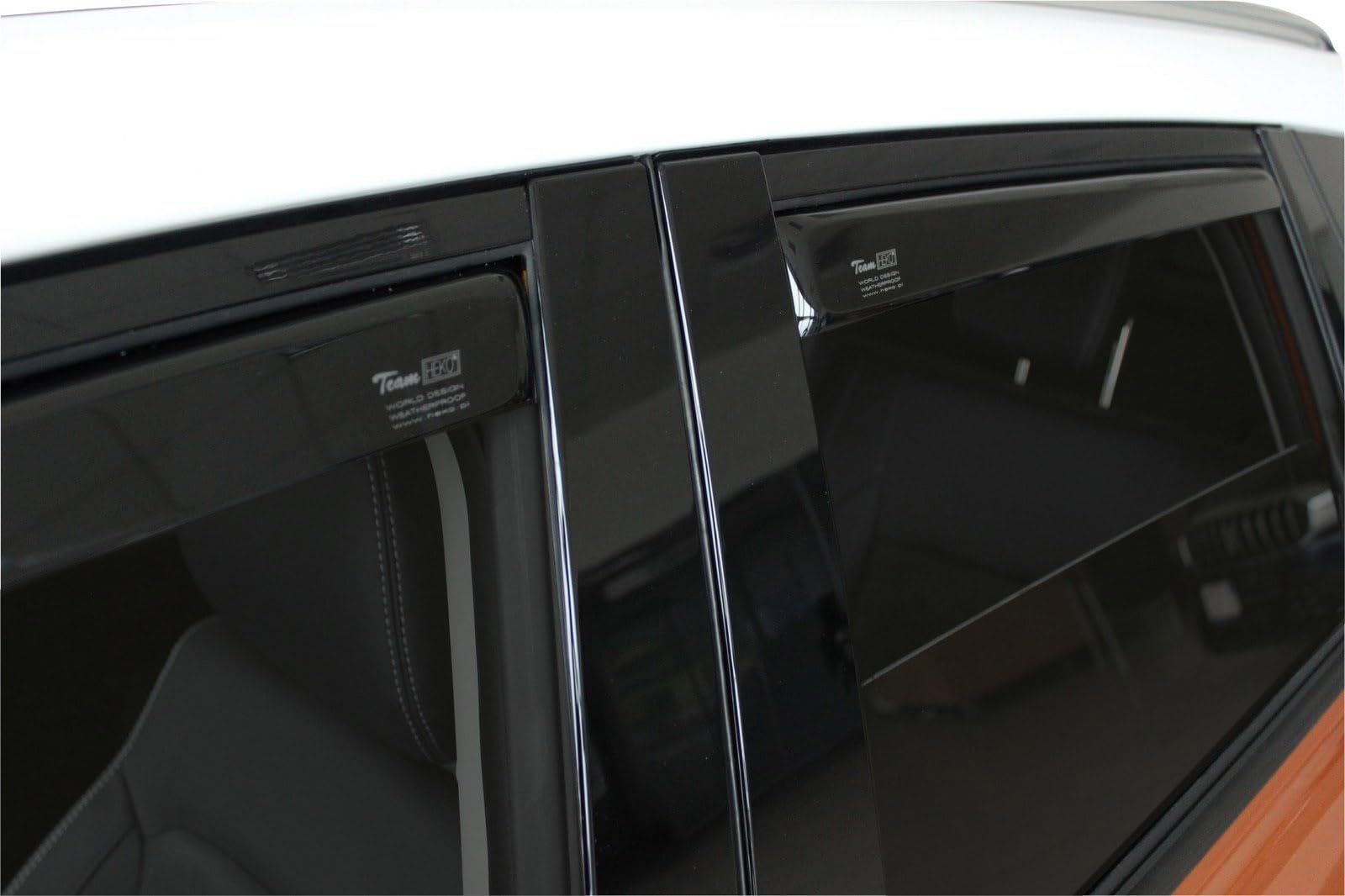 J&J AUTOMOTIVE Deflettori d'Aria per Suzuki Vitara 4 Dal 2015, Set da 4 Pezzi, Nero Fumé Oscurato Heko