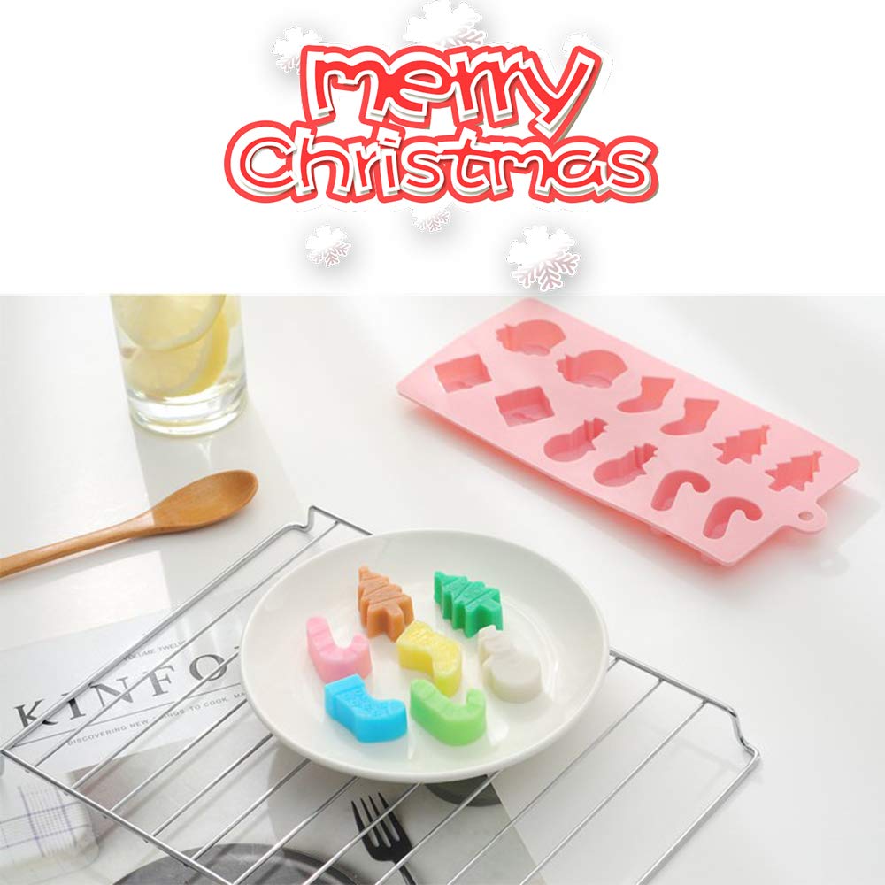 Moldes Navideños De Silicona Para Chocolate, Moldes Para Dulces De Gelatina, Regalos Para árbol De Navidad De Muñeco De Nieve De Papá Noel (6 Combinaciones Iguales De árboles De Navidad) | Bodega