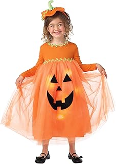 JUST FOR PARTY Girls Pumpkin Tutu Costume Dress with LED Light Up Princess for Halloween Birthday Dress Up Clothes Girl Gift,Toddler Size Orange ï¼ˆ3-4 Years Old