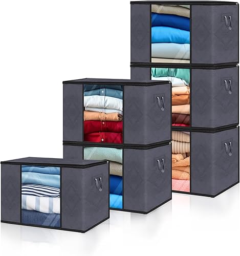 Bolsas de almacenamiento de ropa, organizadores de armario y contenedores de almacenamiento para ropa, ropa de cama y mantas, solución plegable de