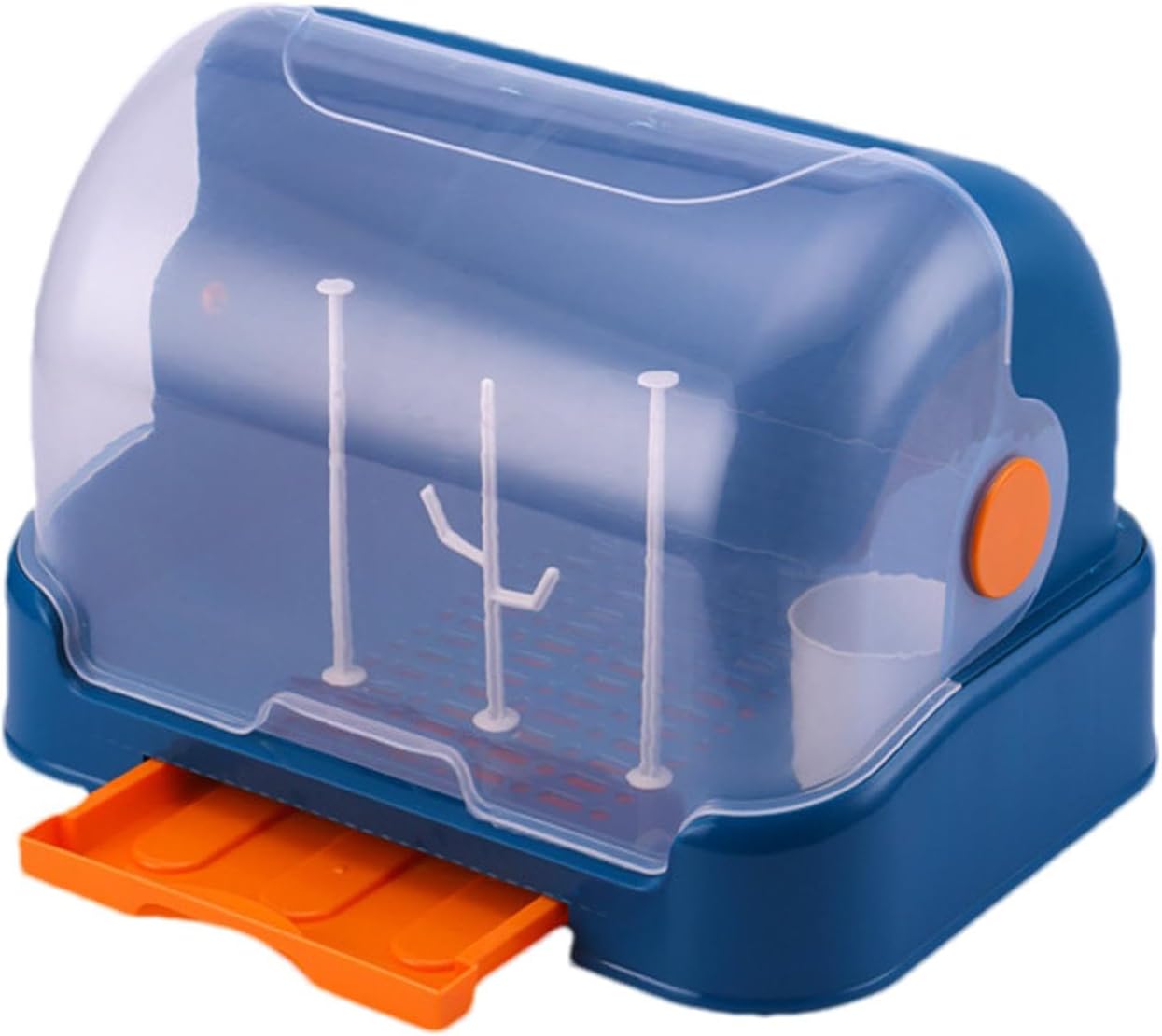 カバー付き幼児用ボトル収納ボックス、蓋付き幼児用ボトルラック | 蓋付き幼児用ボトル乾燥ラックキッチンボトル乾燥オーガナイザー | カバー付き幼児 用ボトル収納ボックス、蓋付き幼児用ボトルラック | 幼児用ボトル乾燥ラック 蓋付き防塵ボトル保存容器 | 大型哺乳瓶収 ... 赤ちゃん用ボトルラックホルダー - 蓋付き防塵ボトルラック乾燥機、縦型ボトル乾燥ラック、省スペースボトルラック 取り外し可能な排水ト