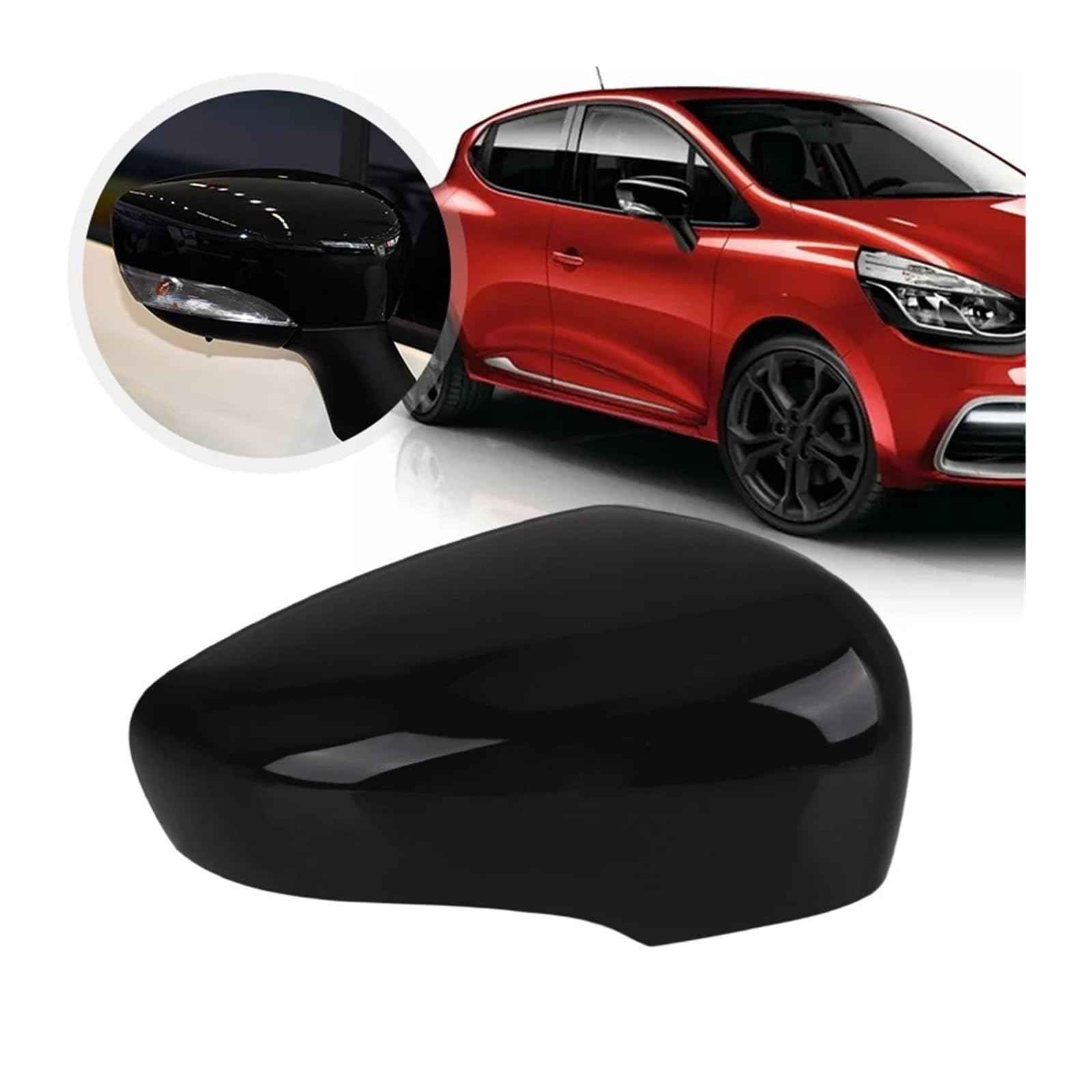 coques de rétroviseur de voiture Pour Clio 4 5 MK4 MK5 2012 2013 2014 2015 2016 2017 2018 2019 2020 2021 2022 2023 2024 2025 Couvercle De Rétroviseur Latéral(4-Right White4)