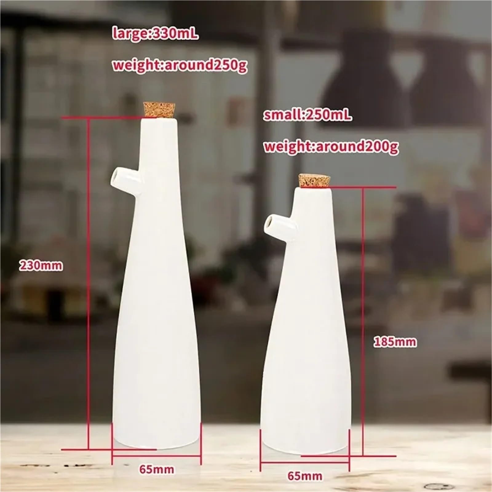 Keramische Olivenöl-Dispenserflasche Keramik Essig Porzellan Olivenöl Topf Sojasauce Flasche Gewürz Saucieren Küche Kochen Werkzeuge Lagerung Flaschen(250ml and 330ml)