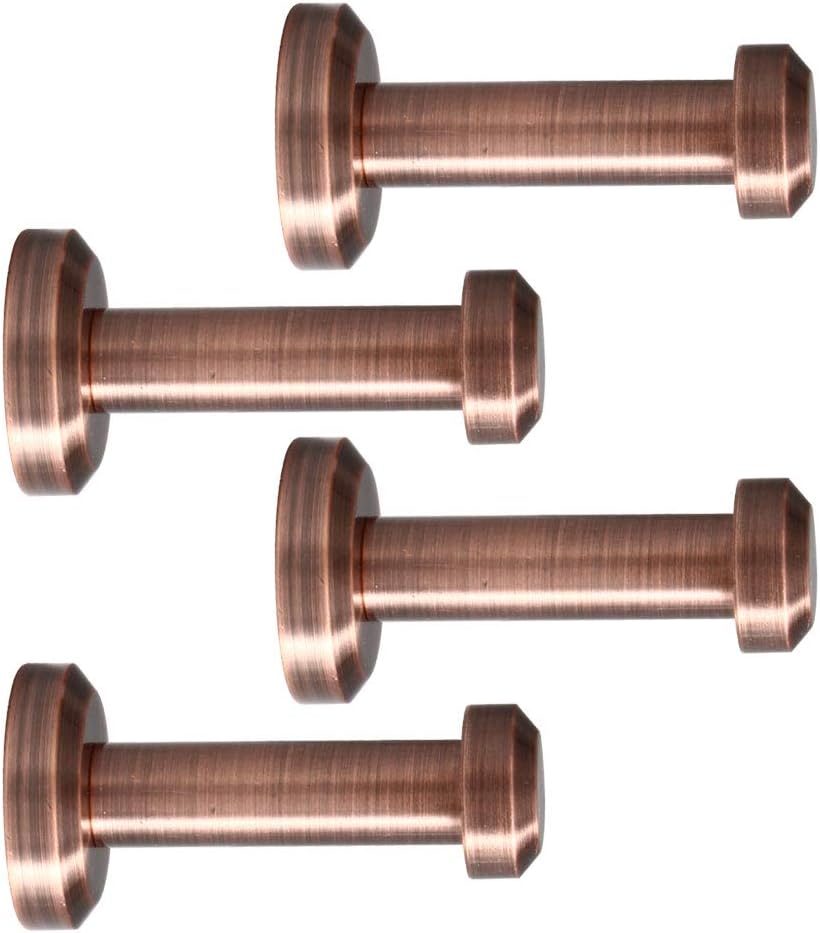 uxcell 4pcs Wall Hook Copper Wall Mounted 1.8 Inch Hooks Bag Coat Towel Clasp Bathroom Robe Hanger w Screws Gold Tone