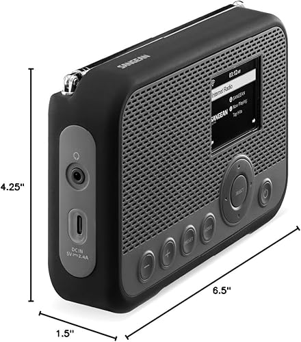 Miniatura 7 de Sangean Radio WFR-39 FM-RBDSInternet con Spotify Connect, AirMusic Control Radio digital portátil recargable