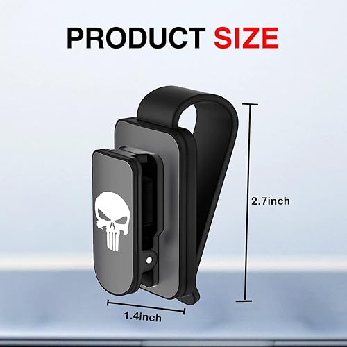 Miniatura 2 de Yonput 1 soporte de gafas de sol negro para visera de automóvil, clip de tarjeta de boleto de metal, soporte de clip para gafas, soporte de clip