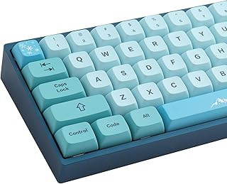 Hyekic Keycaps 123 Keys PBT Keycaps Custom XDA Keycaps Dye-Sublimation Iceberg Keycaps for ANSI Layout MX Keys Mechanical Keyboard