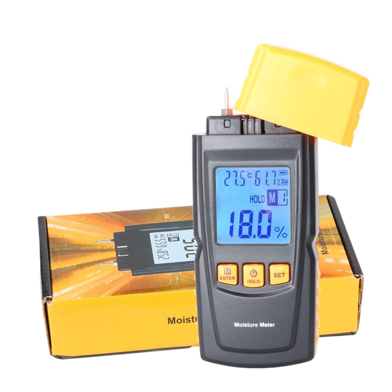 Misuratore Di Umidità Induttivo For Legno Con Display LCD Digitale, Rilevatore For Legname, Igrometro Semplice da usare