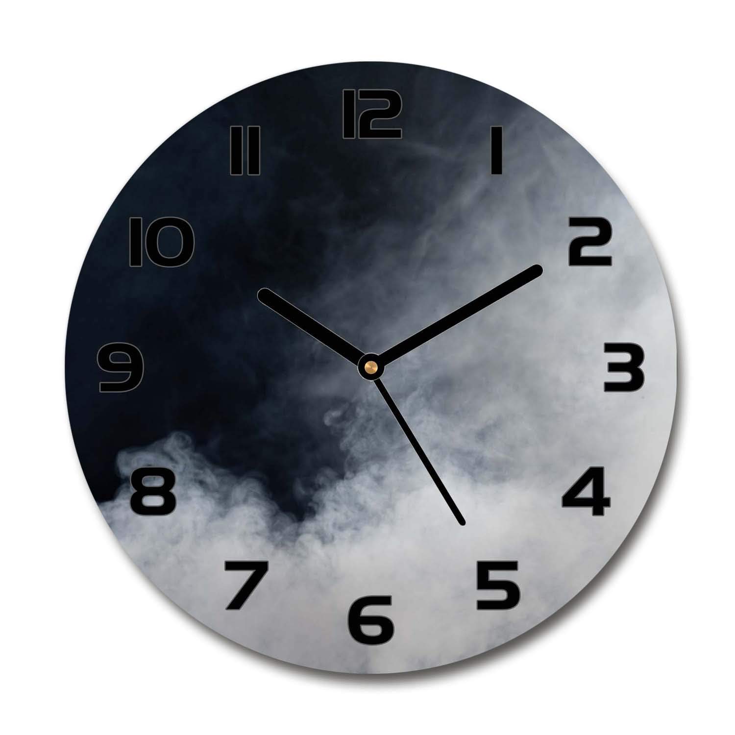 Horloge en Verre 60x60cm Tulup - Décoration Murale Salon Moderne Impression Design