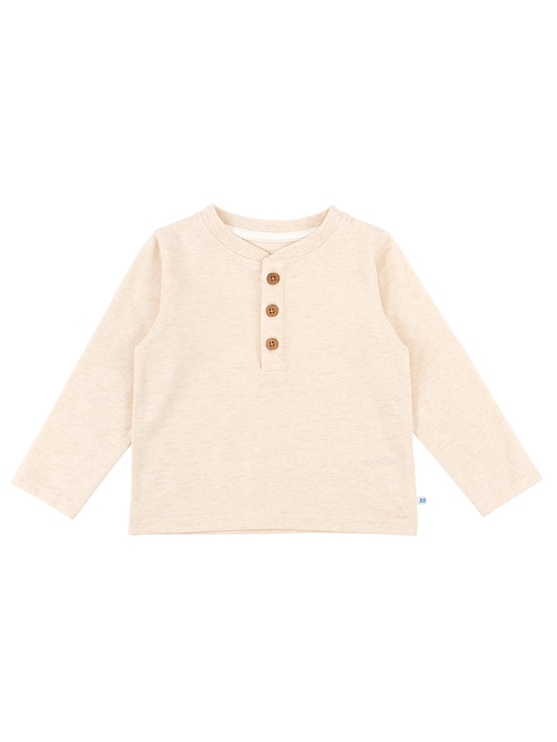 RUGGEDBUTTS Baby/Toddler Boys Long Sleeve Henley Tee - Knit Henley Shirt