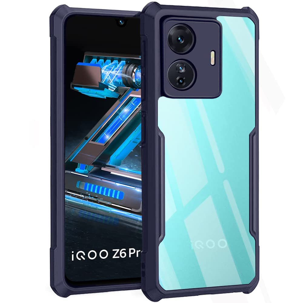 Dashmesh Shopping Shockproof Crystal Clear Back Cover Case for IQOO T1 PRO/IQOO Z6 PRO 5G | 360 Degree Protection | Protective Design | Transparent Back Cover Case (Black Bumper) (B0BS3TN53J) Amazon Price History, Amazon Price Tracker