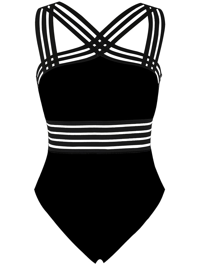 Coco pleats swimwear♡andmary black/white ANDMARY】Coco pleats swimwear