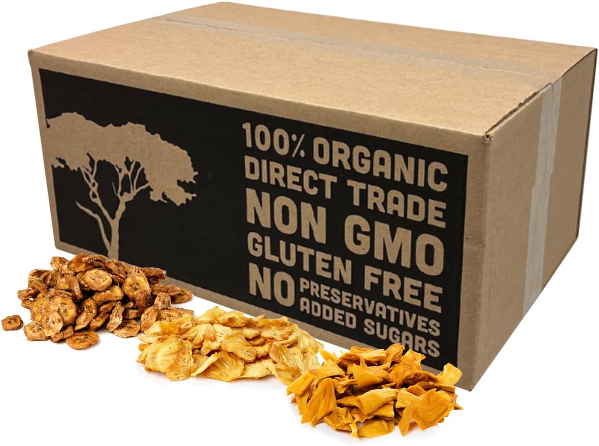 Mavuno Harvest Tropical Mix Dried Fruit Snack | Unsweetened Organic Mixed Dried Fruit | Gluten Free Healthy Snacks for Kids and Adults | No Sugar Added, Vegan, Non GMO | Bulk 10 Pounds