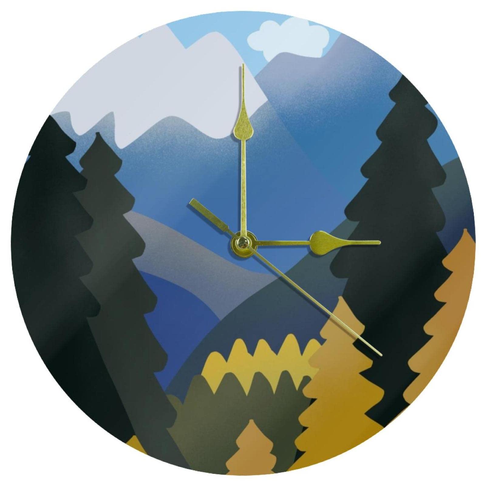 Horloge murale silencieuse ronde en acrylique 24 cm à piles pour maison et école
