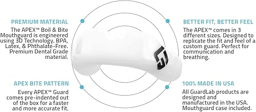 Miniatura 2 de GuardLab APEX - Protector bucal con estuche Fútbol, baloncesto, boxeo, lucha, fútbol, karate, hockey, artes marciales mixtas y artes marciales