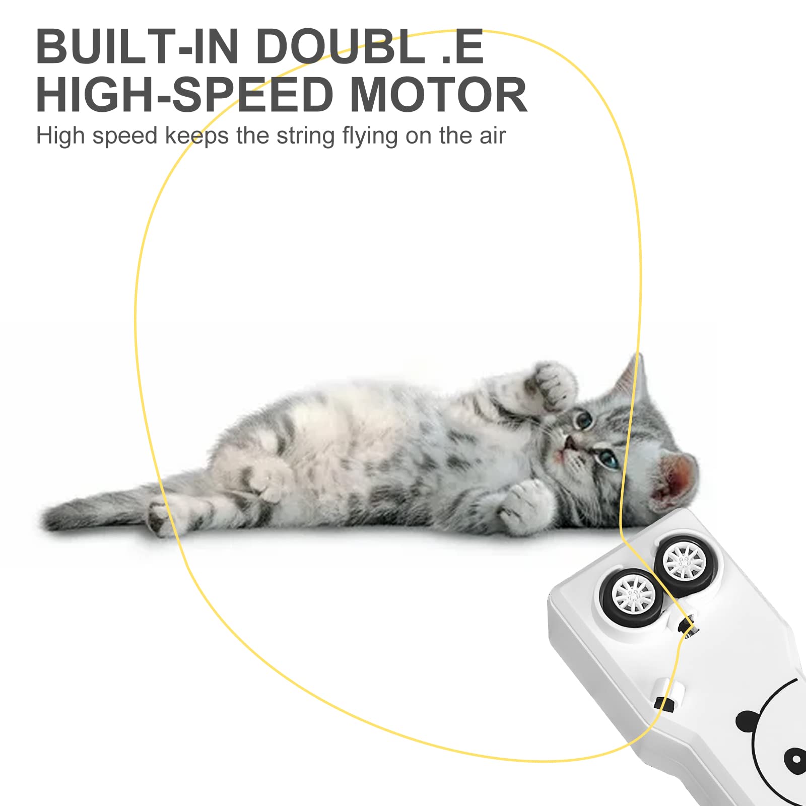 HENGBIRD Lasso String Shooterm, Último Loop Lasso String Shooter Juguete, Handheld Zip String Launcher, Lope Launcher Hélice, Lasso String Shooter para niños (panda blanco) (Blanco)