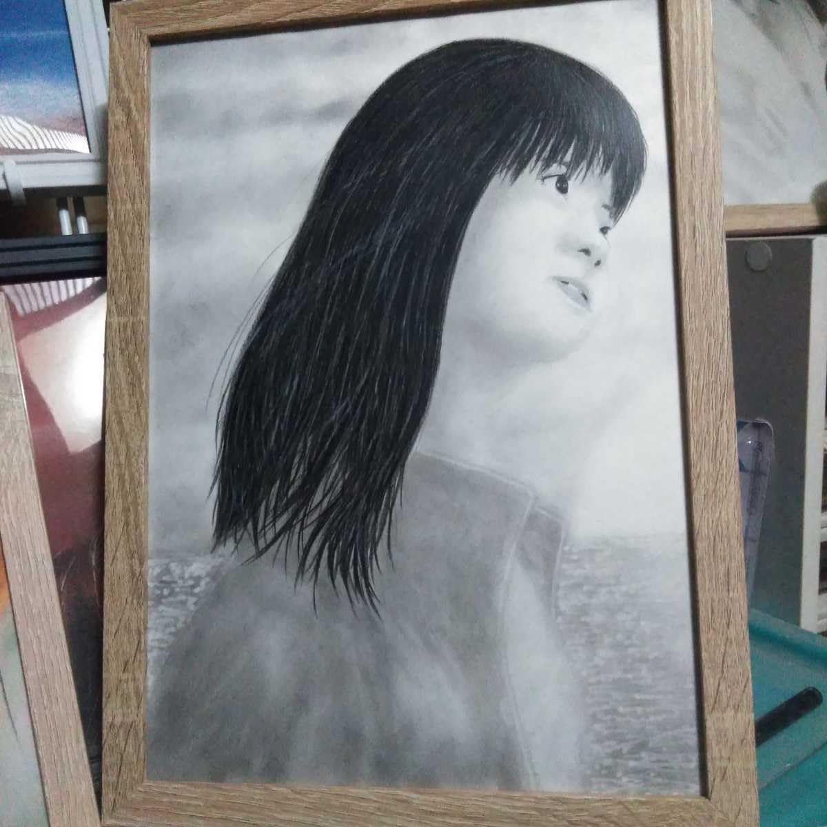 Amazon.co.jp: 匿名配送鉛筆画 「日の出」A4サイズ額つき : おもちゃ