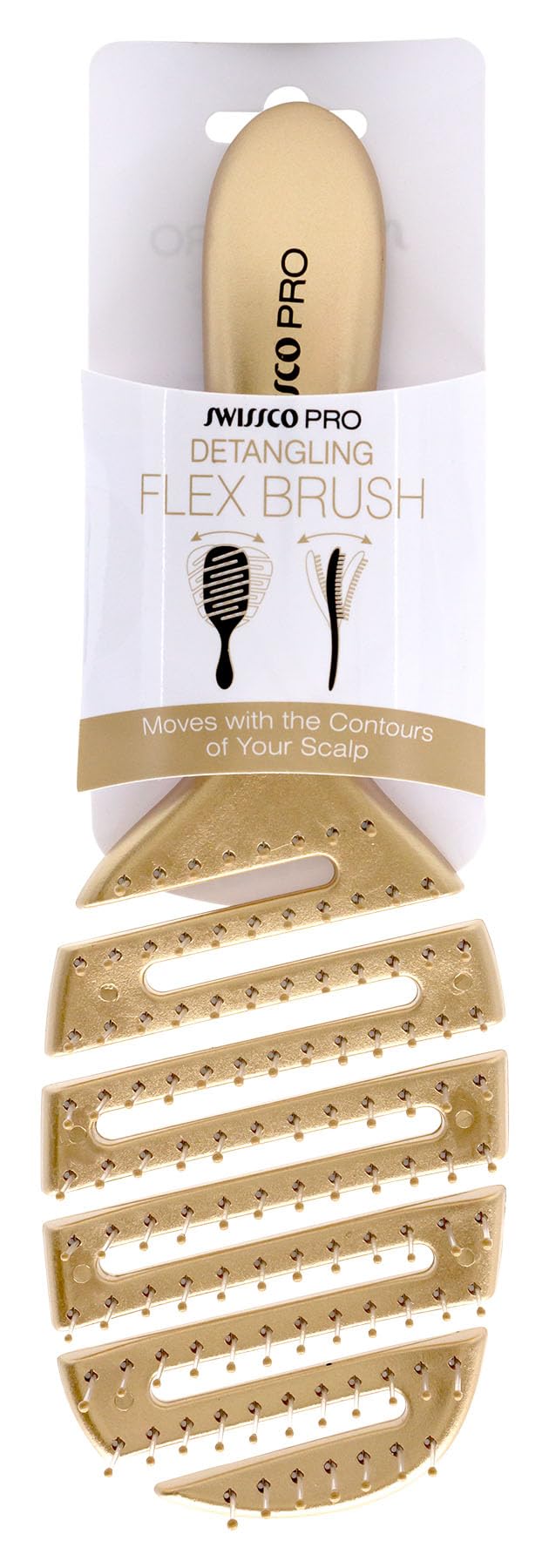 Swissco Pro Detangling Flex Brush (Gold)