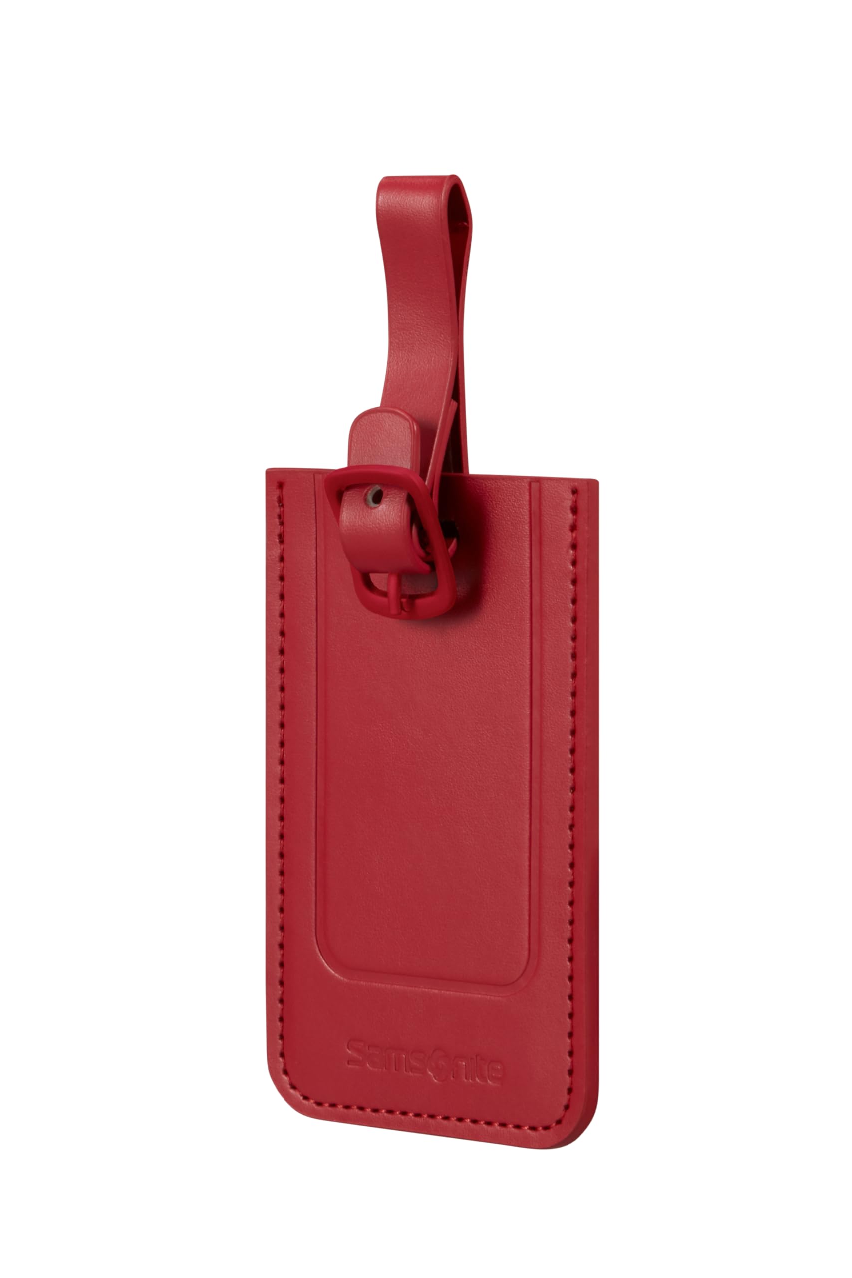 Samsonite TA Revolution - Étiquette à Bagages Lot de 2, Étiquette de Valise pour Valises et Sacs, avec sangle ajustable, carte d'adresse, volet de protection pour confidentialité, Rouge