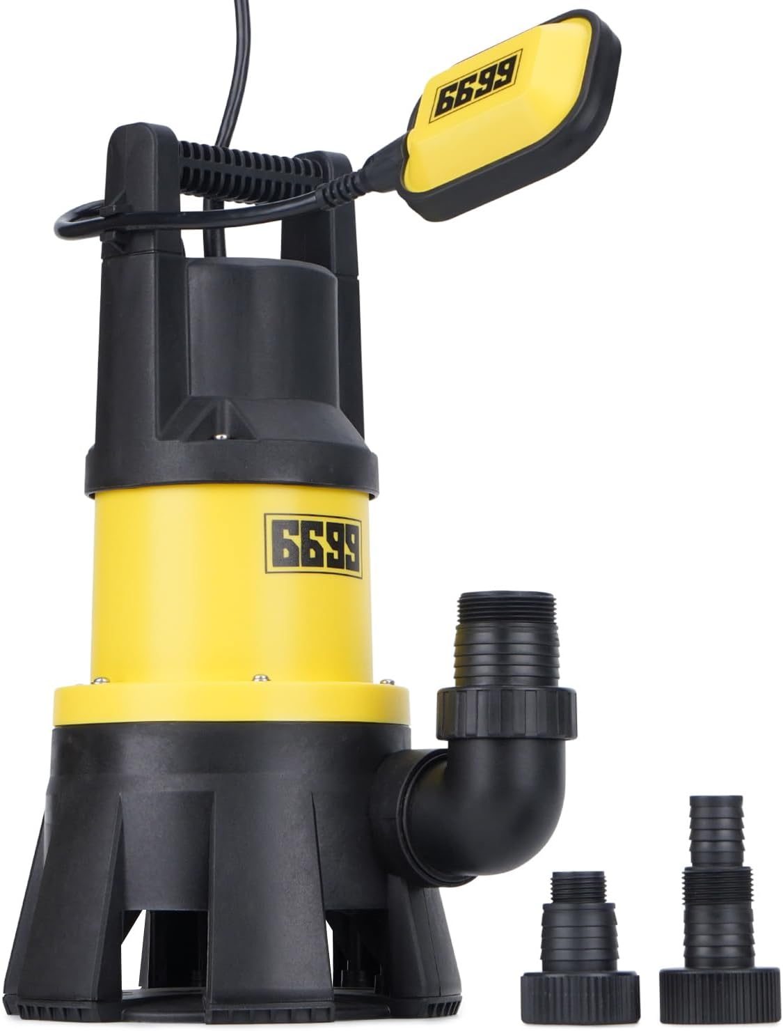 6699 6000GPH Submersible Sump Pump with Float Switch1.5HP Sewage Effluent Pump with 16FT Power Cord for Pool Draining