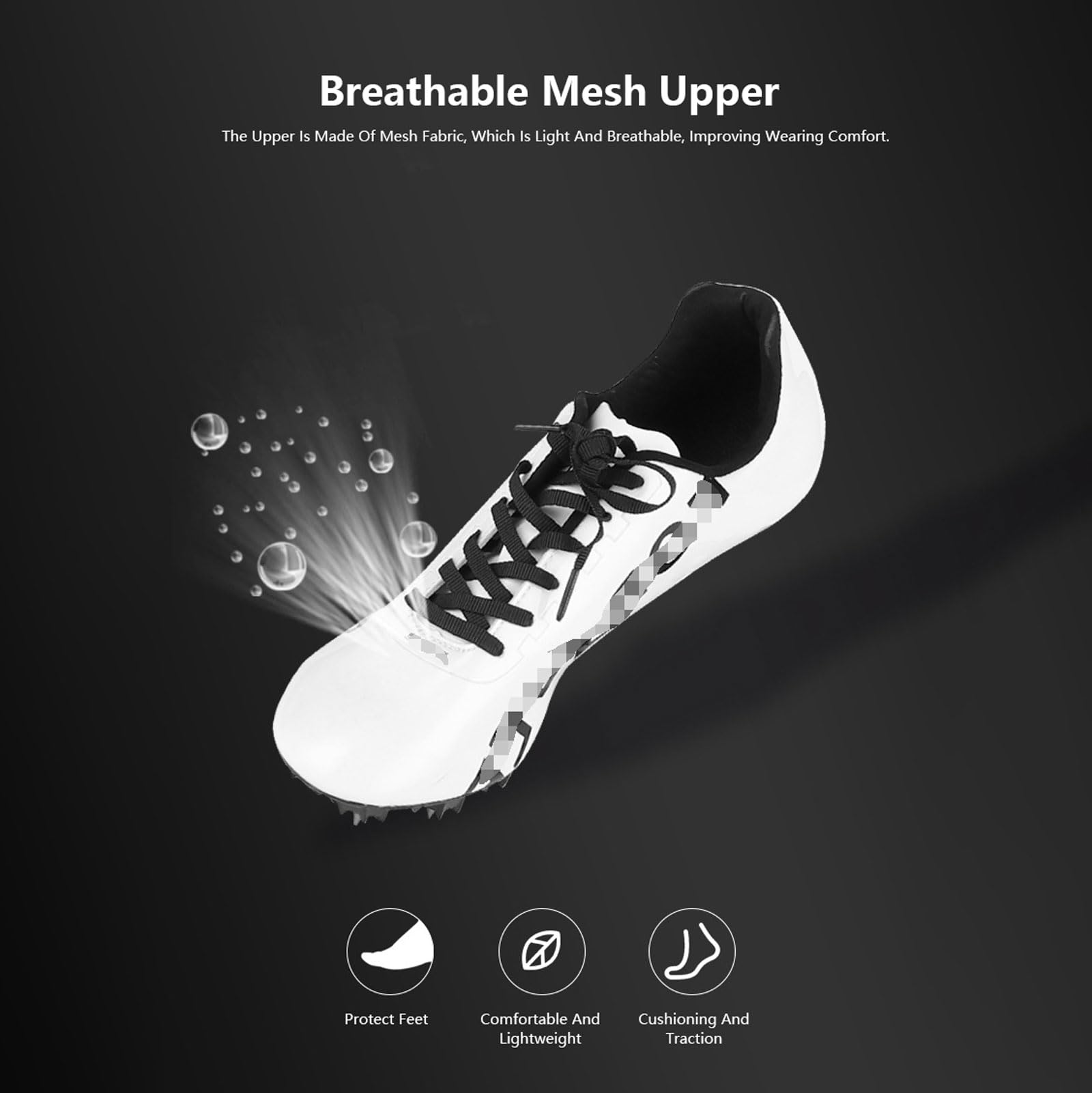 Zenithia Zapatillas De Atletismo con Clavos Zapatillas Deportivas con Clavos De,Zapatillas Clavos Atletismo NiñA,CóModas Resistencia Resistente Al Desgaste Antideslizantes para Hombre