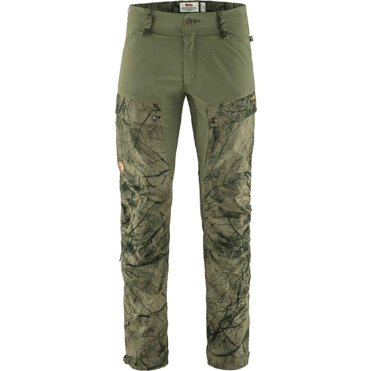 Fjallraven F87176626-62554/R Keb Trousers M Green Camo-Laurel Green 54/R