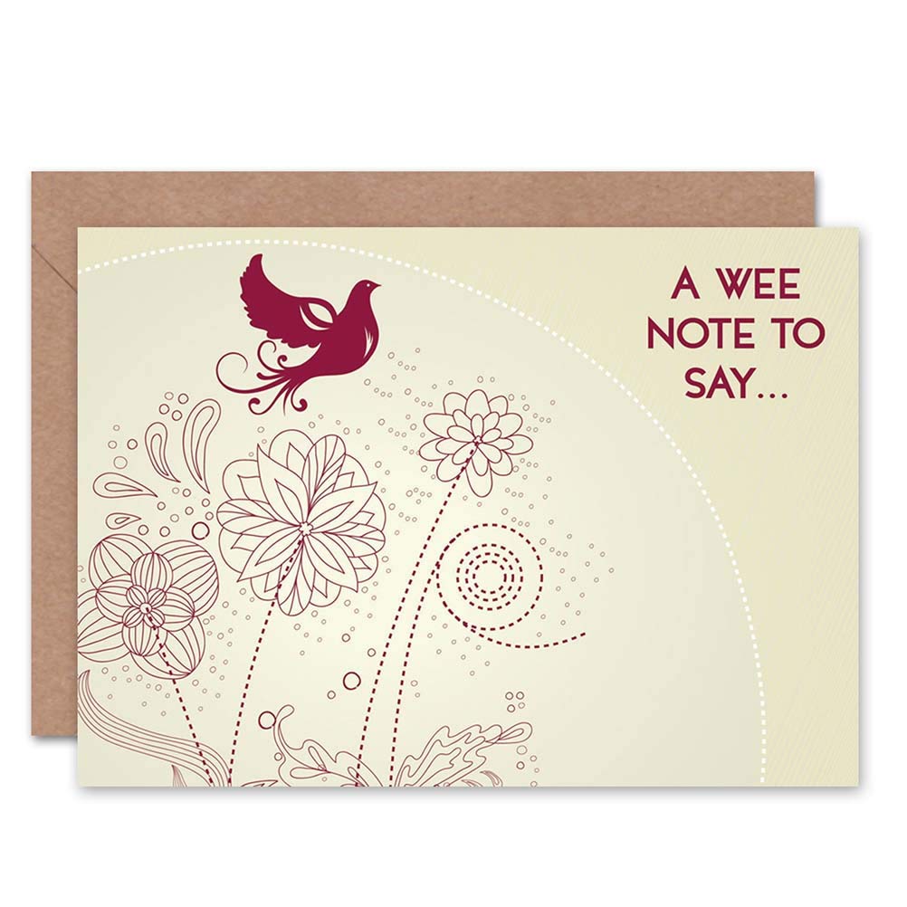 Wee Blue Coo WEE NOTE TO SAY ORNATE ART GREETINGS GREETING CARD GIFT