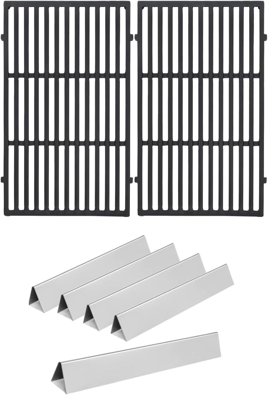 19.5 inch Cooking Grates & 17.5" Flavorizer Bars Replacement for Weber 7524 7620, Genesis 300 Series E310 E320 E330 S310 S320 S330 EP310 EP320 EP330 Grills with Front Control (2011-2016)