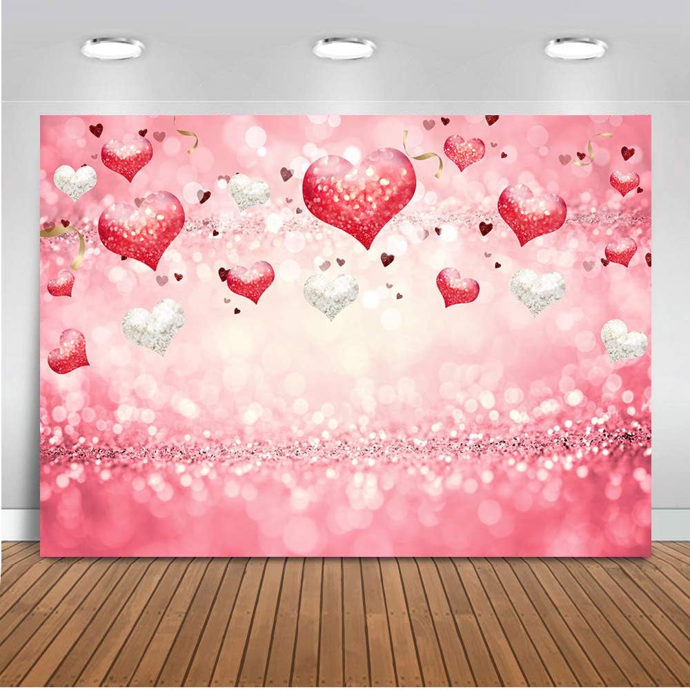 Discount Valentine's Day Backdrops Pink Love Heart Glitter Sequin Bokeh Photography Background Wedding 7x5ft Photo Background Newborn Bridal Shower Birthday Party Banner Decor Mother's Day Photo Studio Props Special Valentine's Day Backdrops Pink Love Heart Glitter Sequin Bokeh Photography Background Wedding 7x5ft Photo Background Newborn Bridal Shower Birthday Party Banner Decor Mother's Day Photo Studio Props
