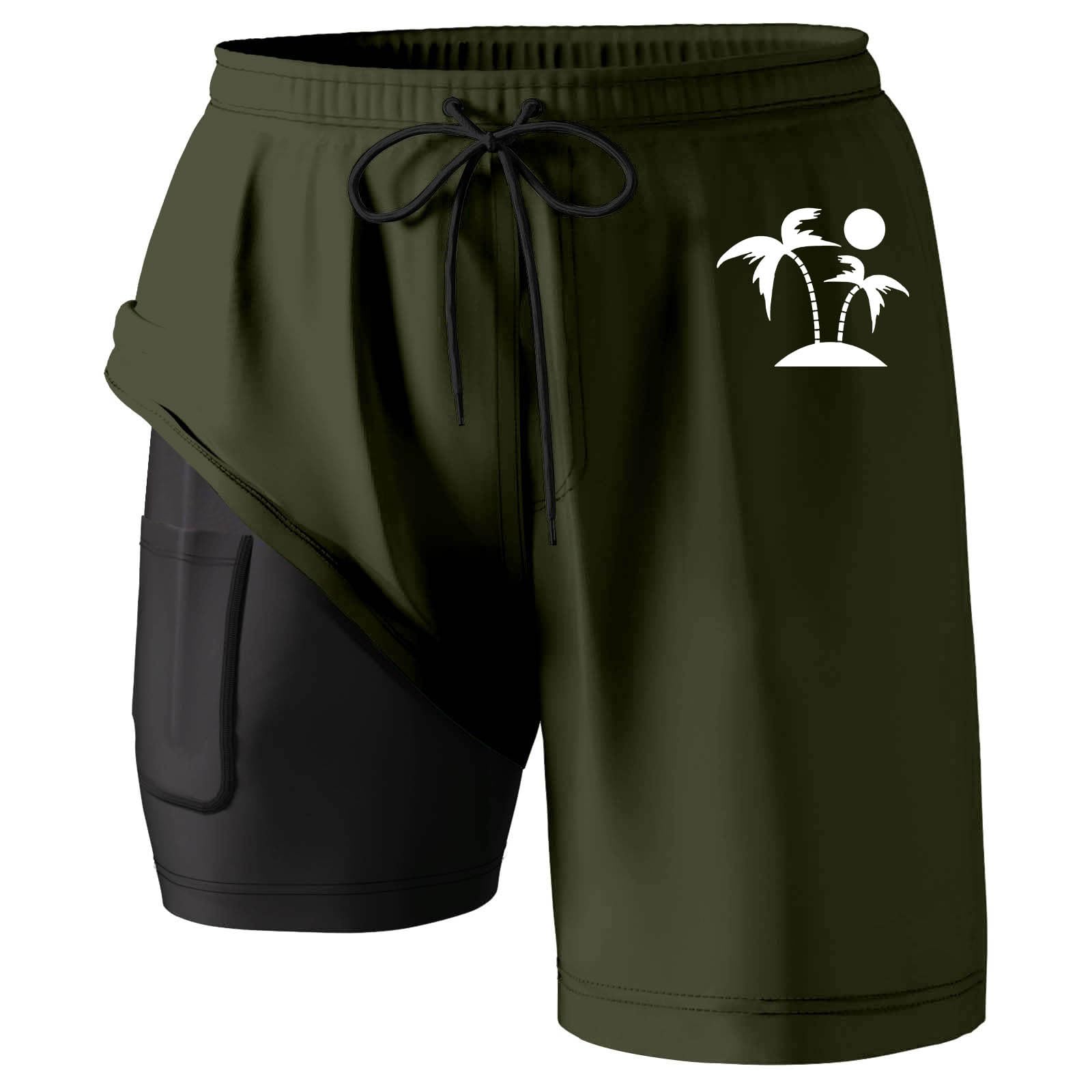 Générique Short de Bain Homme,avec Cordon de Serrage Réglable Élastique Piscine Surf Séchage Rapide Hawaïen Short de Bain Long Homme Boxer de Bain Garcon Maillot de Bain Manga pour Plage Et Piscine
