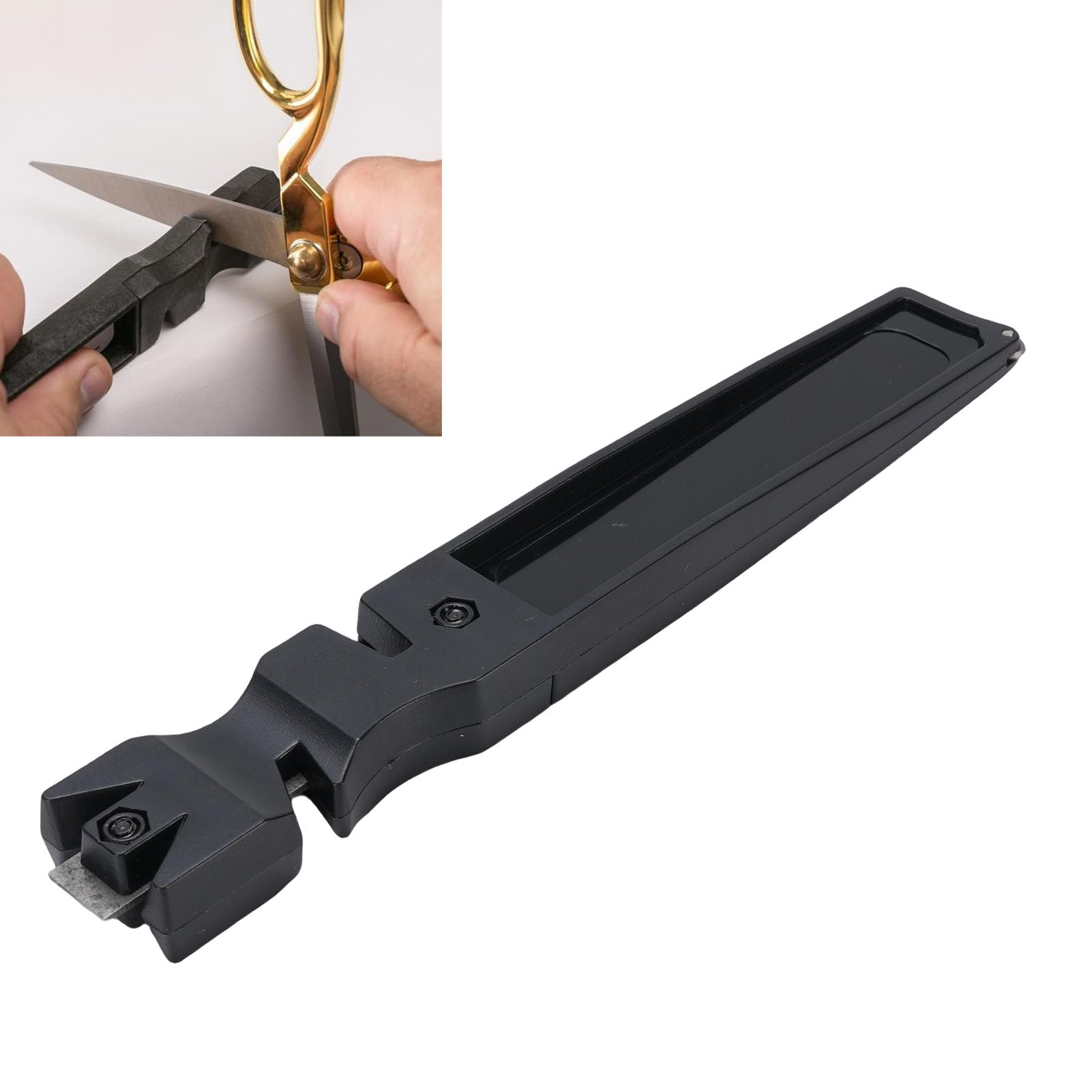 Efficient Pocket Cutter Sharpener, 4 in 1 Auto Alignment for Scissors Axes Hatchets Hoes, Turn Any Cutter into Incisive Tool