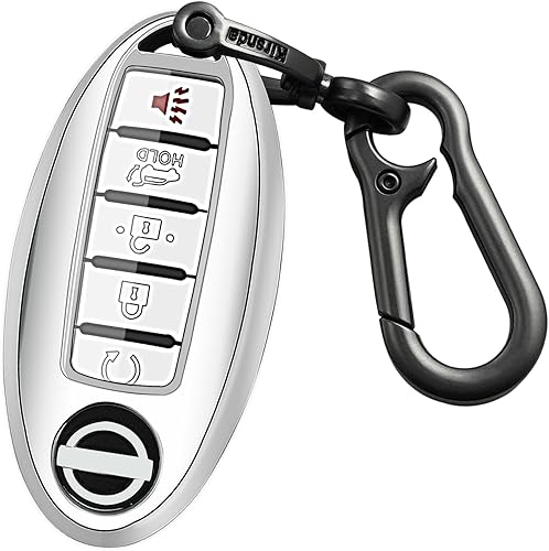 Miniatura 1 de Kirsnda Funda para llavero con llavero compatible con Nissan, funda de TPU suave, 345 botones para Altima Rogue Maxima Sentra Armada Sedan Murano