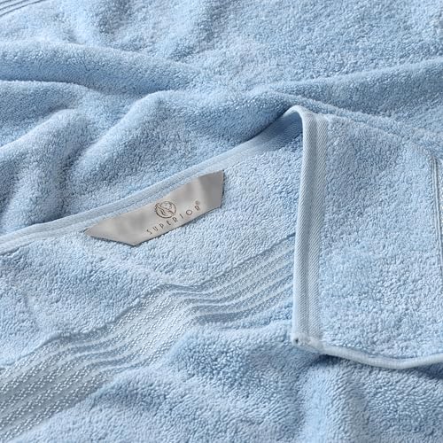 Toallas faciales de algodón egipcio Superior Heritage básicos de lujo absorbentes pack de 10 6
